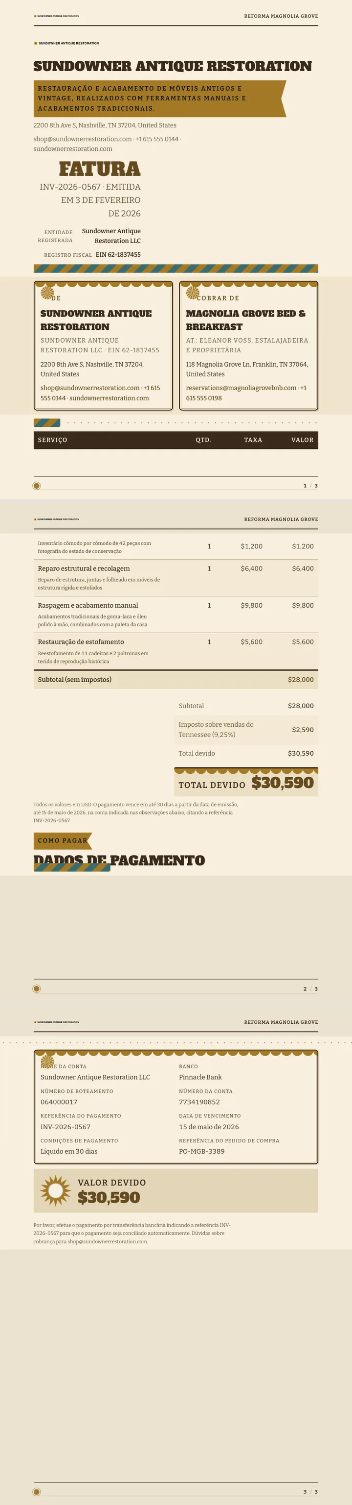 Retrô / Vintage — exemplo completo criado pelo Waxe
