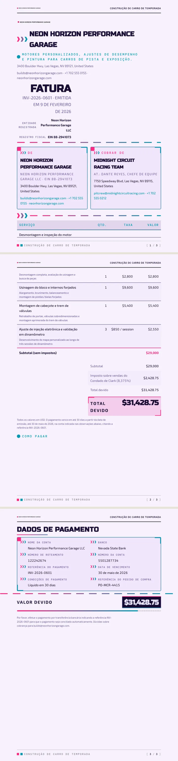 Retrowave — exemplo completo criado pelo Waxe