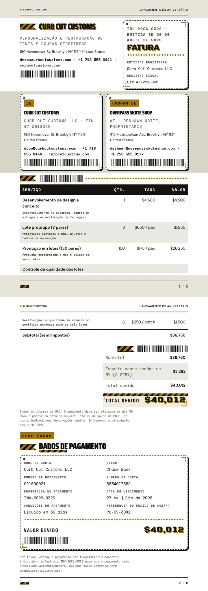 Streetwear — exemplo completo criado pelo Waxe