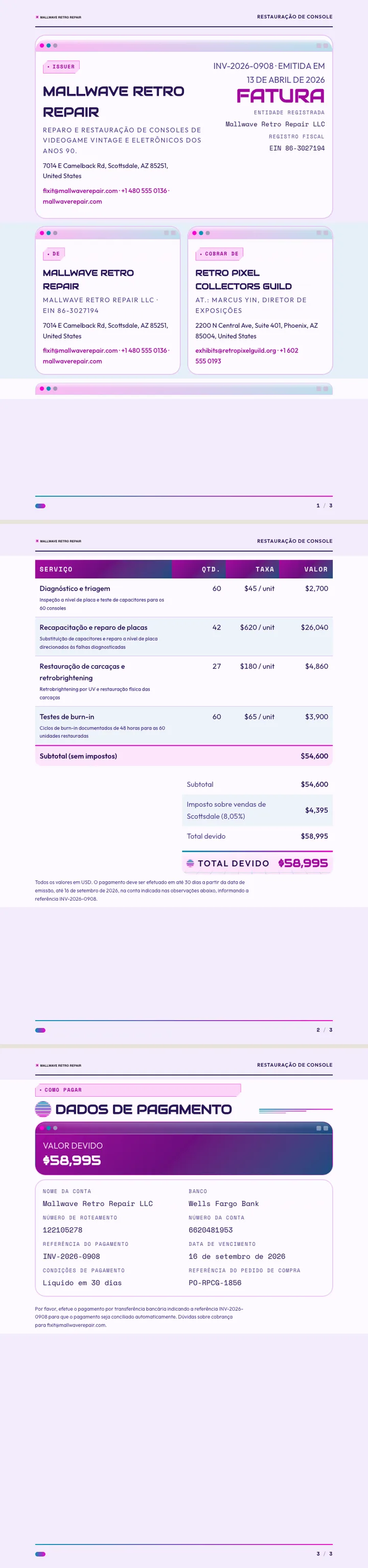 Vaporwave — exemplo completo criado pelo Waxe