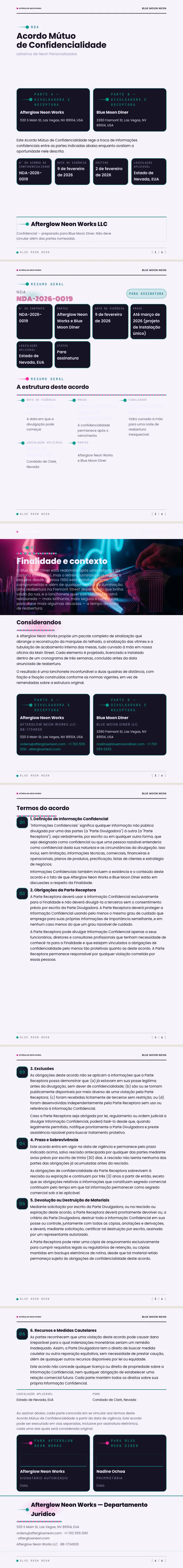Brilho Neon — exemplo completo criado pelo Waxe