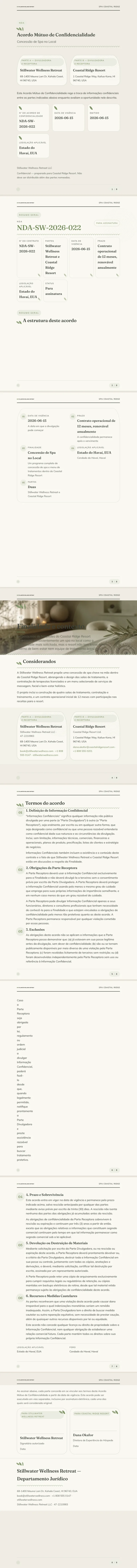 Bem-estar / Spa — exemplo completo criado pelo Waxe