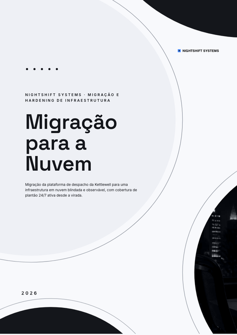 A finished pitch deck rendered in a escuro look