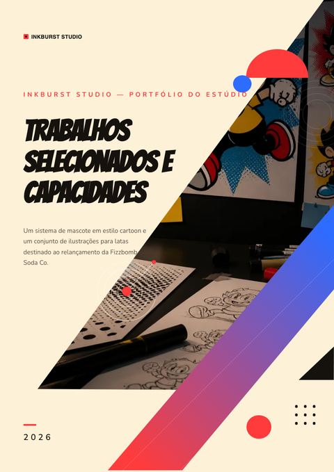 A finished portfolio rendered in a ilustrado look