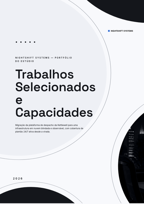 A finished portfolio rendered in a escuro look