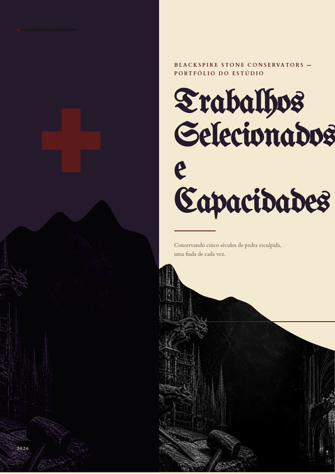 A finished portfolio rendered in a escuro look