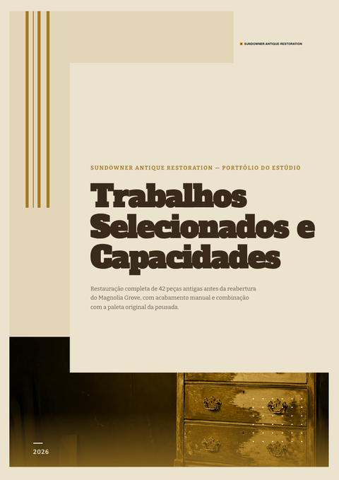 A finished portfolio rendered in a retrô look