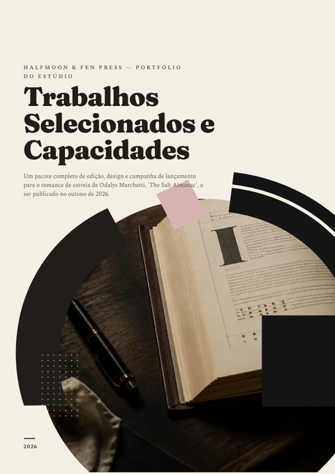 A finished portfolio rendered in a tipográfico look