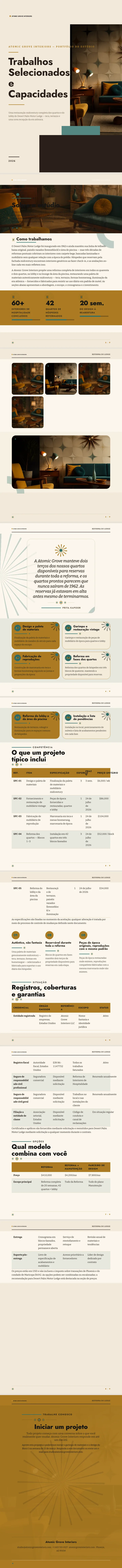 Moderno de Meados do Século — exemplo completo criado pelo Waxe