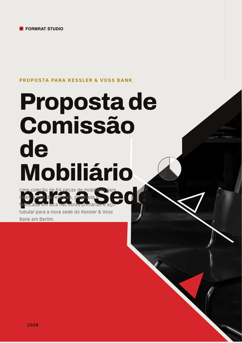 A finished proposal rendered in a retrô look
