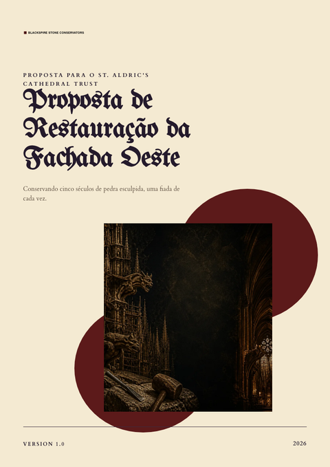 A finished proposal rendered in a escuro look