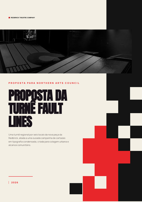 A finished proposal rendered in a impresso look