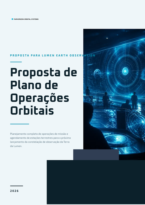 A finished proposal rendered in a futurista look