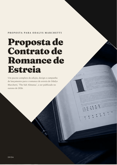 A finished proposal rendered in a tipográfico look