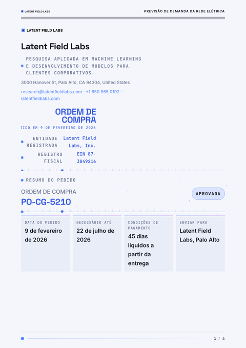 A finished purchase order rendered in a movimento look