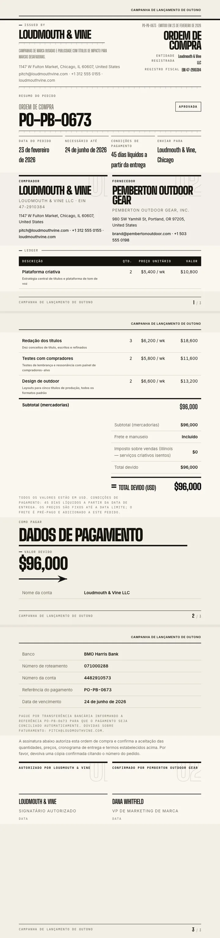 Tipografia Grande — exemplo completo criado pelo Waxe