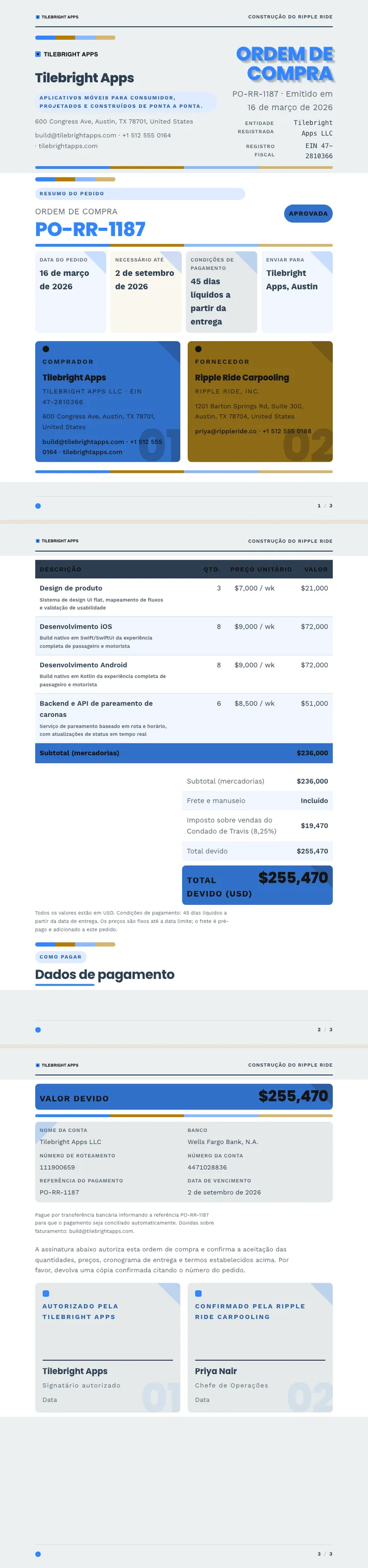 Flat Design — exemplo completo criado pelo Waxe