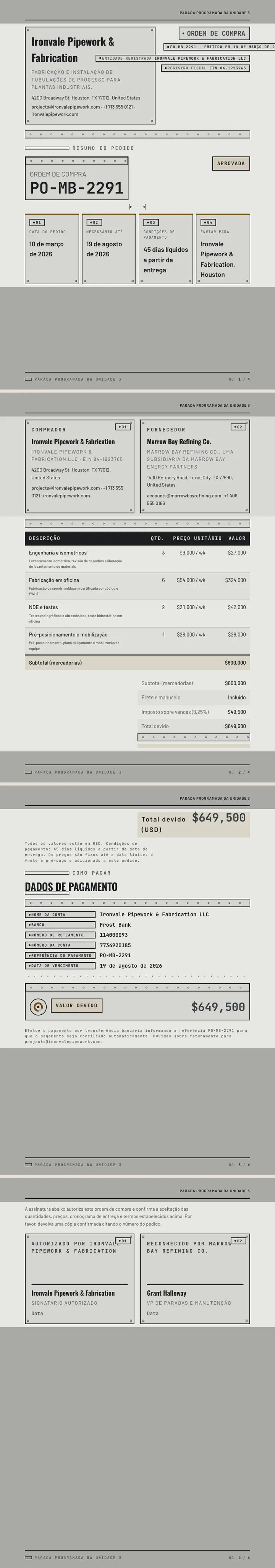 Industrial — exemplo completo criado pelo Waxe
