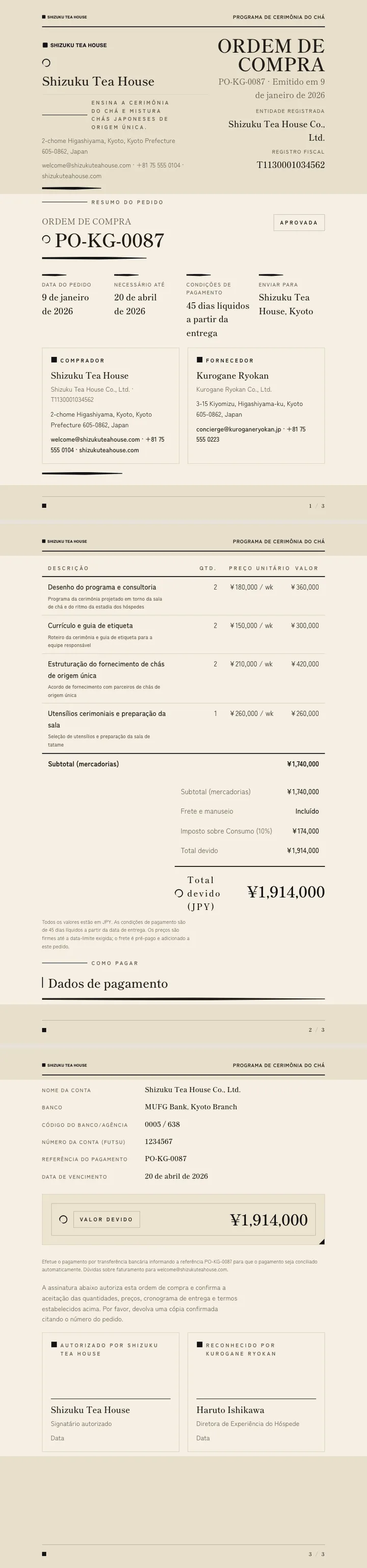 Minimalismo Japonês — exemplo completo criado pelo Waxe