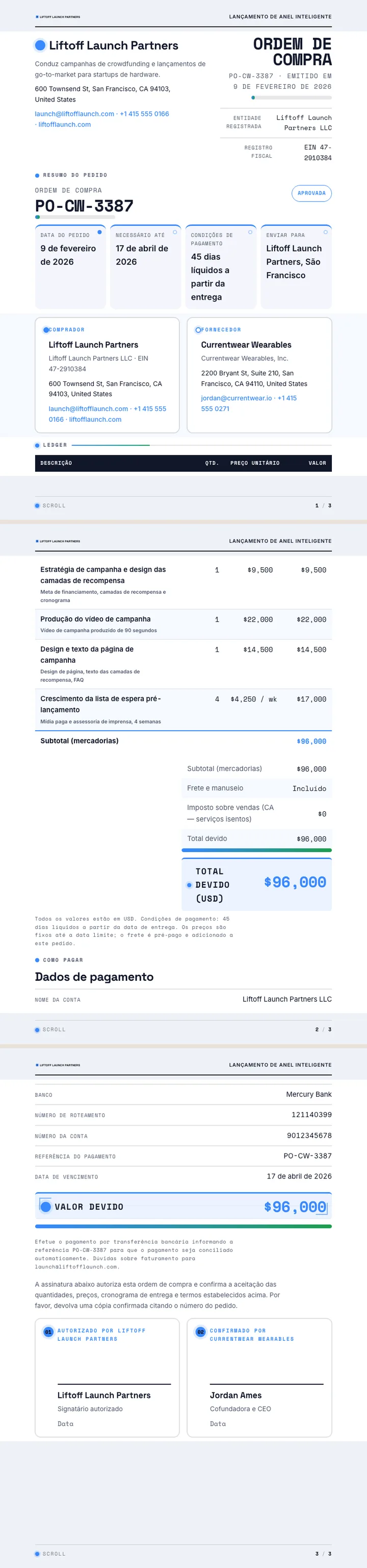 Ativado por Rolagem — exemplo completo criado pelo Waxe