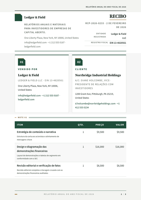 A finished receipt rendered in a impresso look