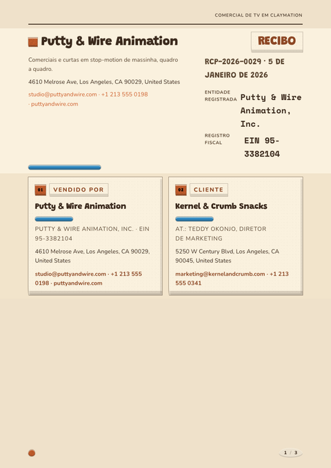 A finished receipt rendered in a 3d look