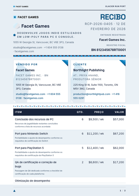 A finished receipt rendered in a 3d look