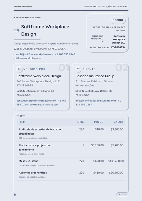 A finished receipt rendered in a morfismo look
