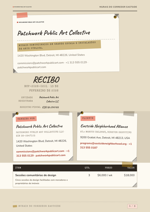 A finished receipt rendered in a foto look