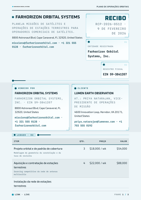 A finished receipt rendered in a futurista look