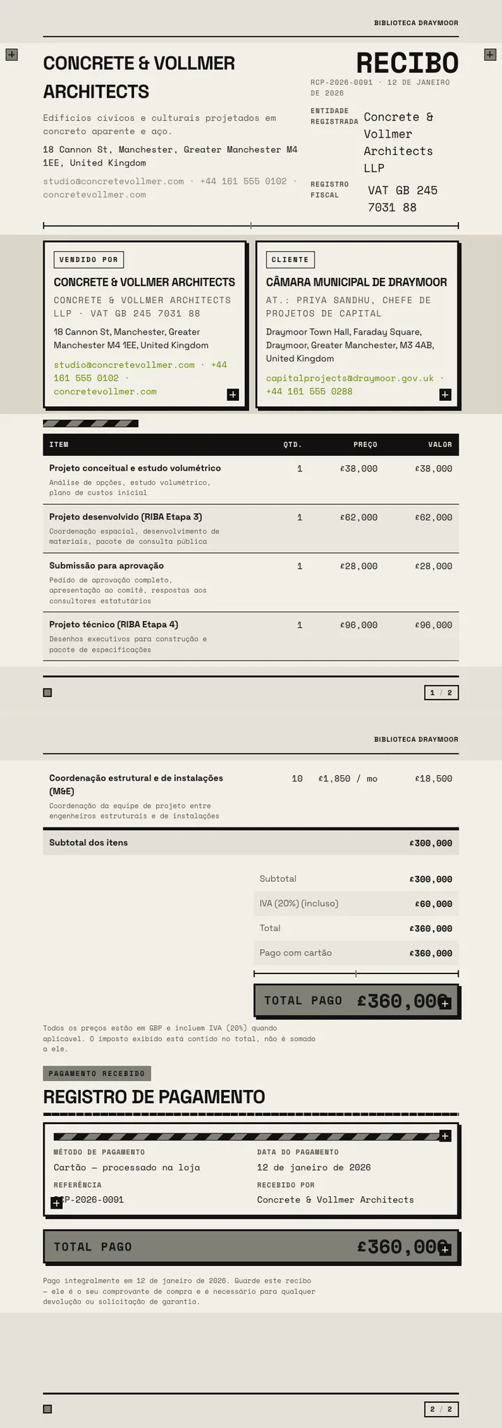 Brutalismo — exemplo completo criado pelo Waxe