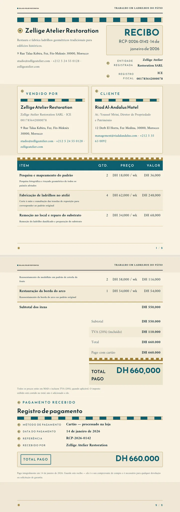 Geometria Islâmica — exemplo completo criado pelo Waxe