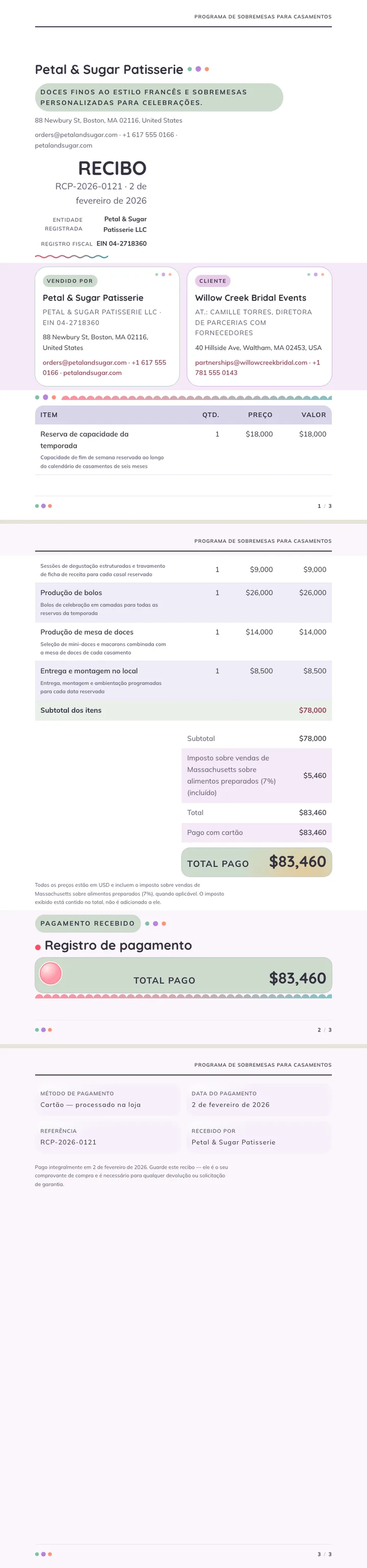 Pastel / Suave — exemplo completo criado pelo Waxe