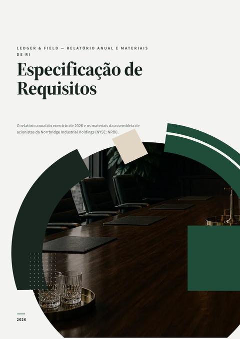A finished requirements document rendered in a impresso look