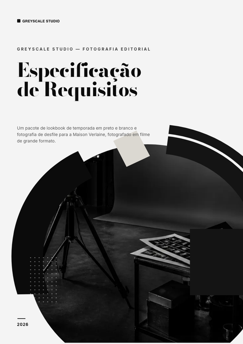A finished requirements document rendered in a cor look