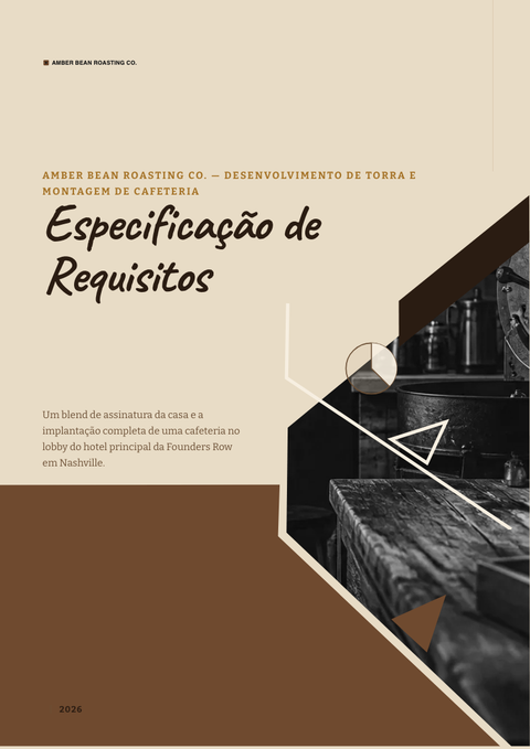 A finished requirements document rendered in a estilo de vida look