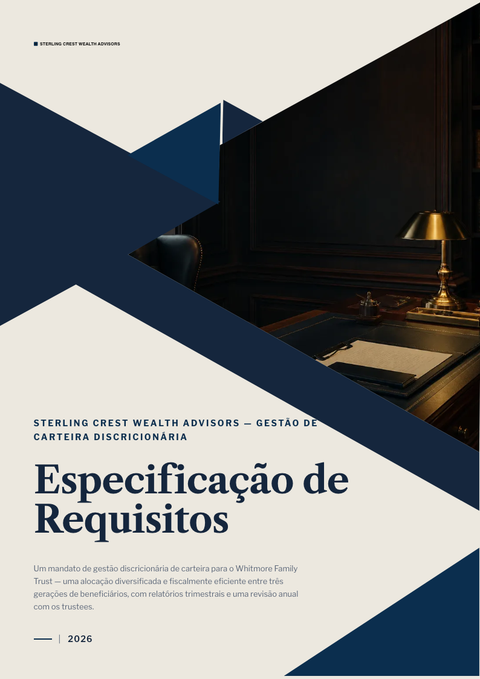 A finished requirements document rendered in a diversos look