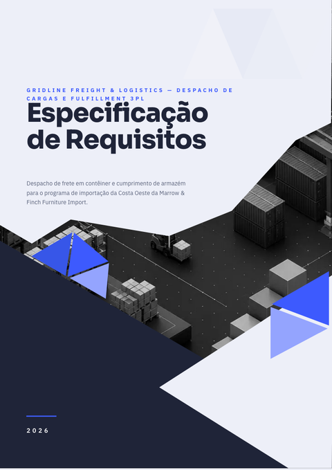 A finished requirements document rendered in a 3d look