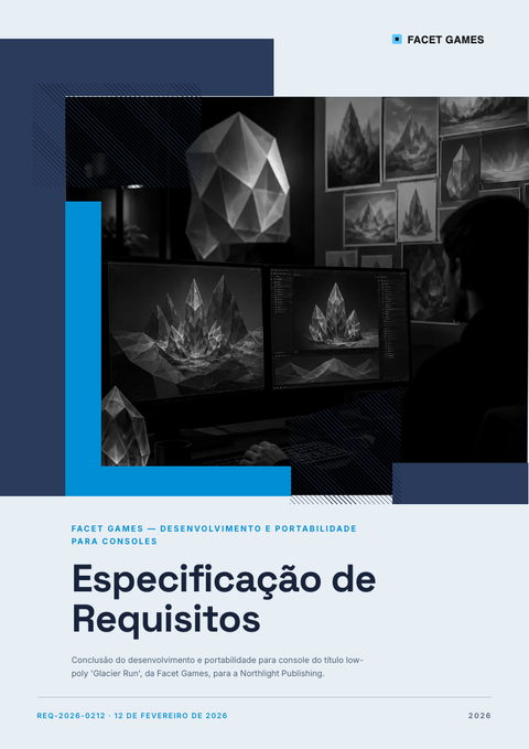 A finished requirements document rendered in a 3d look