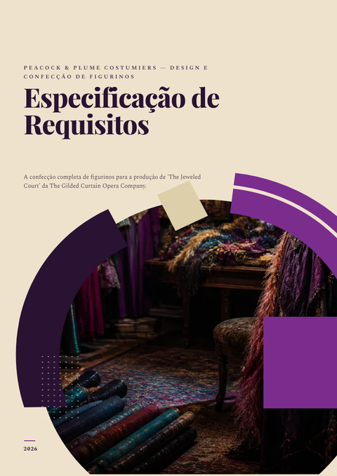 A finished requirements document rendered in a brutalista look