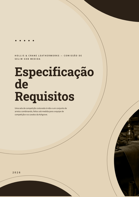 A finished requirements document rendered in a morfismo look