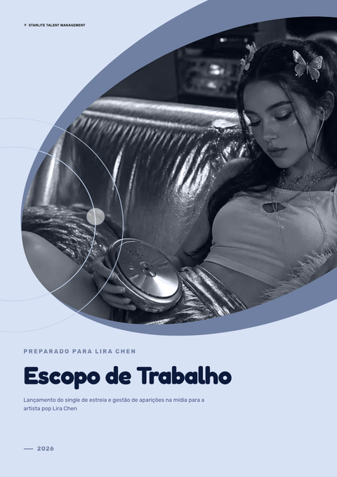 A finished scope of work rendered in a retrô look