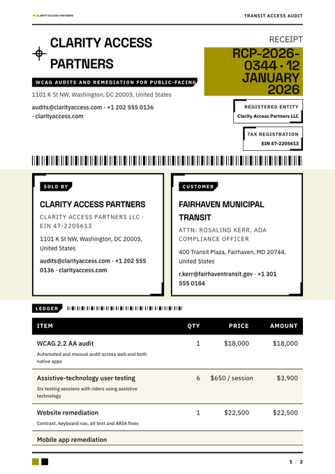 A finished receipt rendered in a color look
