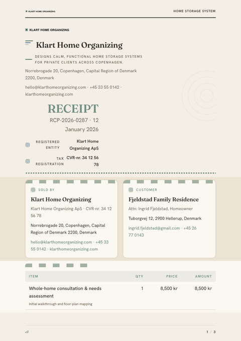 A finished receipt rendered in a cultural look