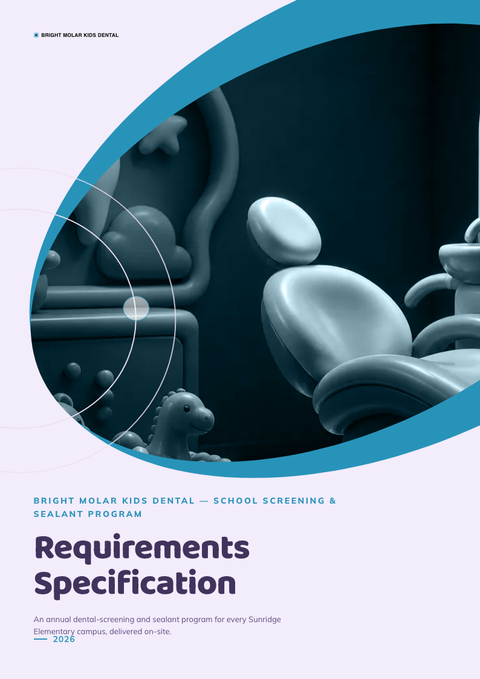 A finished requirements document rendered in a morphism look