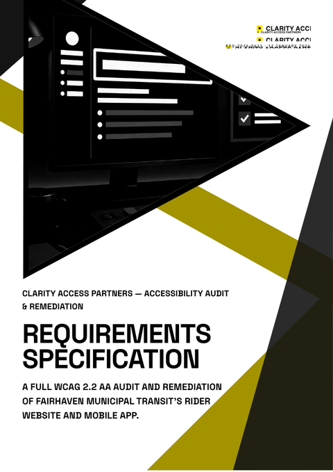 A finished requirements document rendered in a color look