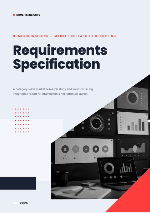 A finished requirements document rendered in a technical look