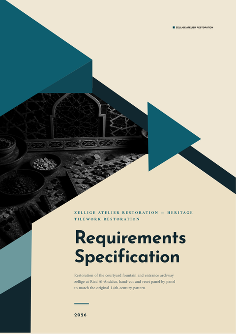 A finished requirements document rendered in a cultural look