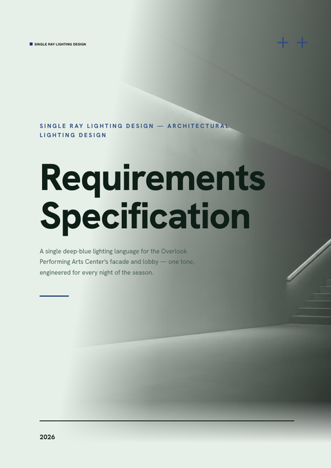 A finished requirements document rendered in a color look
