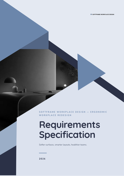 A finished requirements document rendered in a morphism look